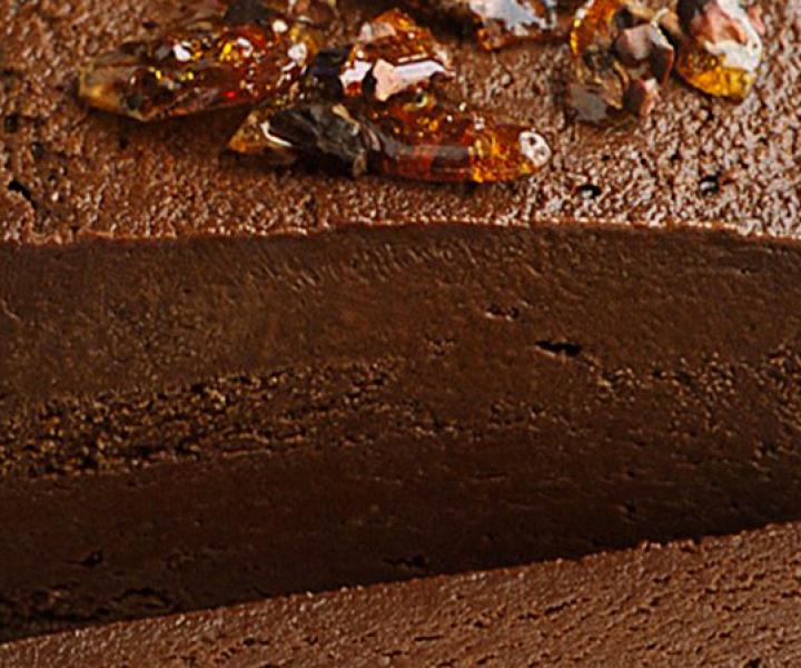 Chocolate marquise cocoa nib praline
